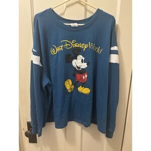 Walt Disney World Mickey Mouse Sweatshirt Women’s 3XL Blue Disney